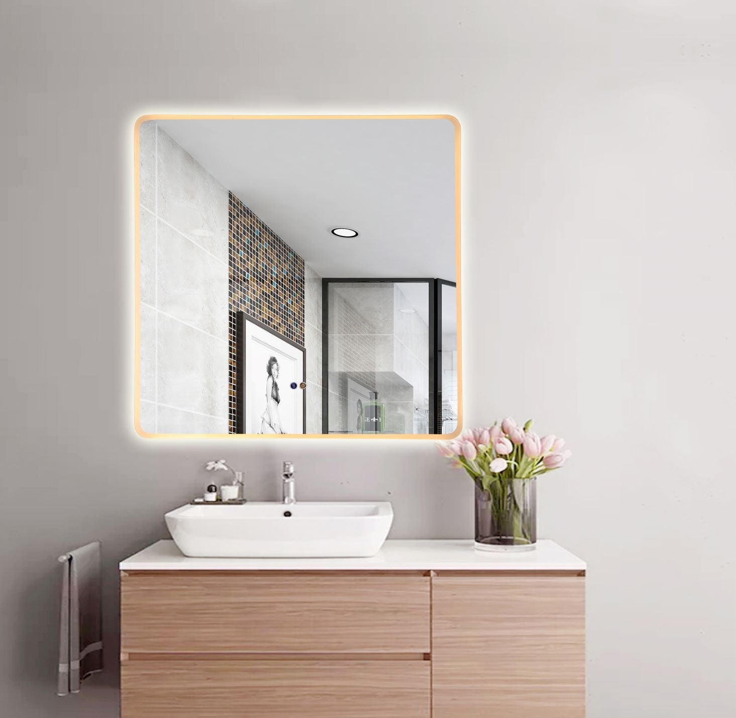 Square LED Mirror