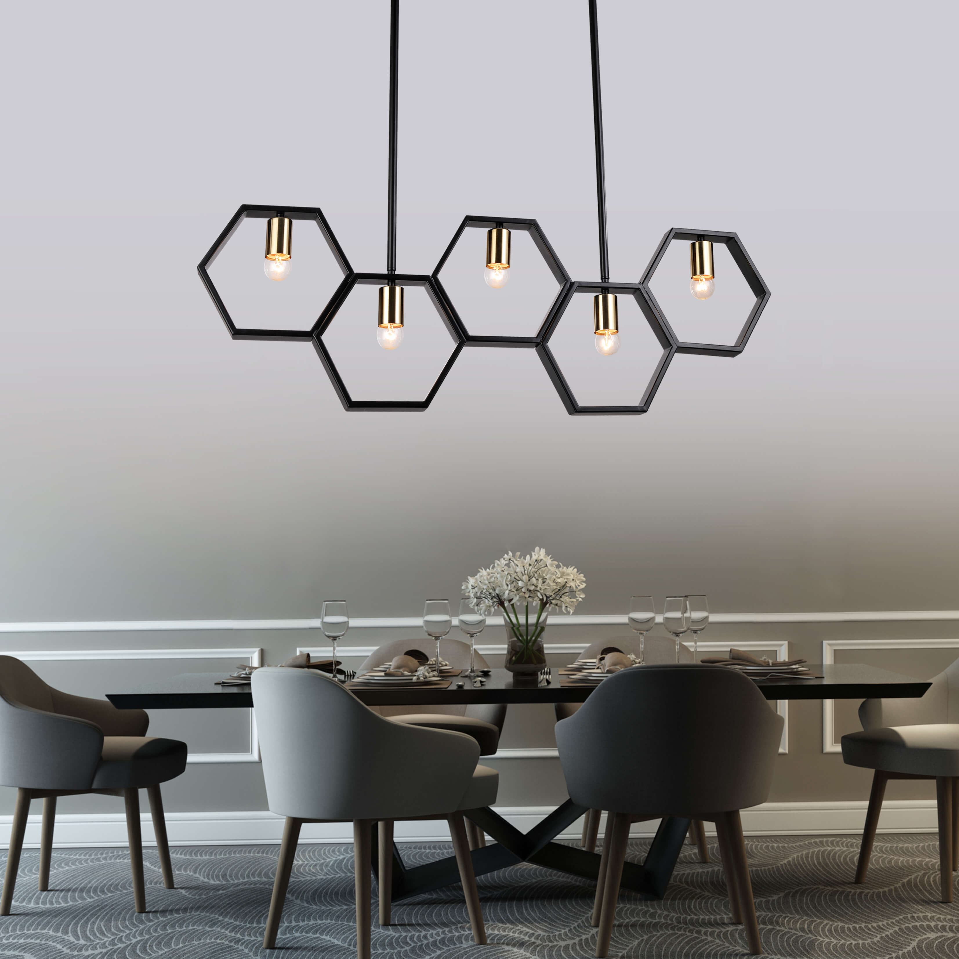 Hexagons Pendant Light Fixture , Chandelier , VIVA LED